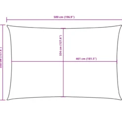 vidaXL - Zonnezeil - Antraciet - 3.5 x 5 m