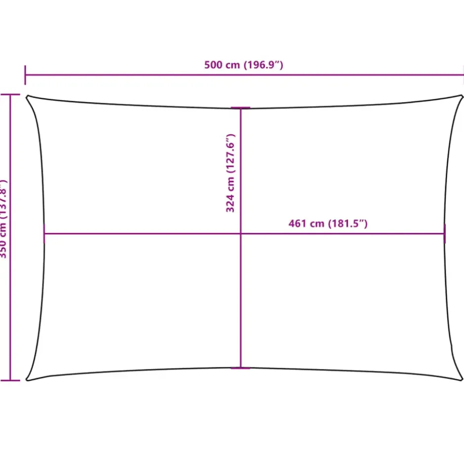 vidaXL - Zonnezeil - Antraciet - 3.5 x 5 m