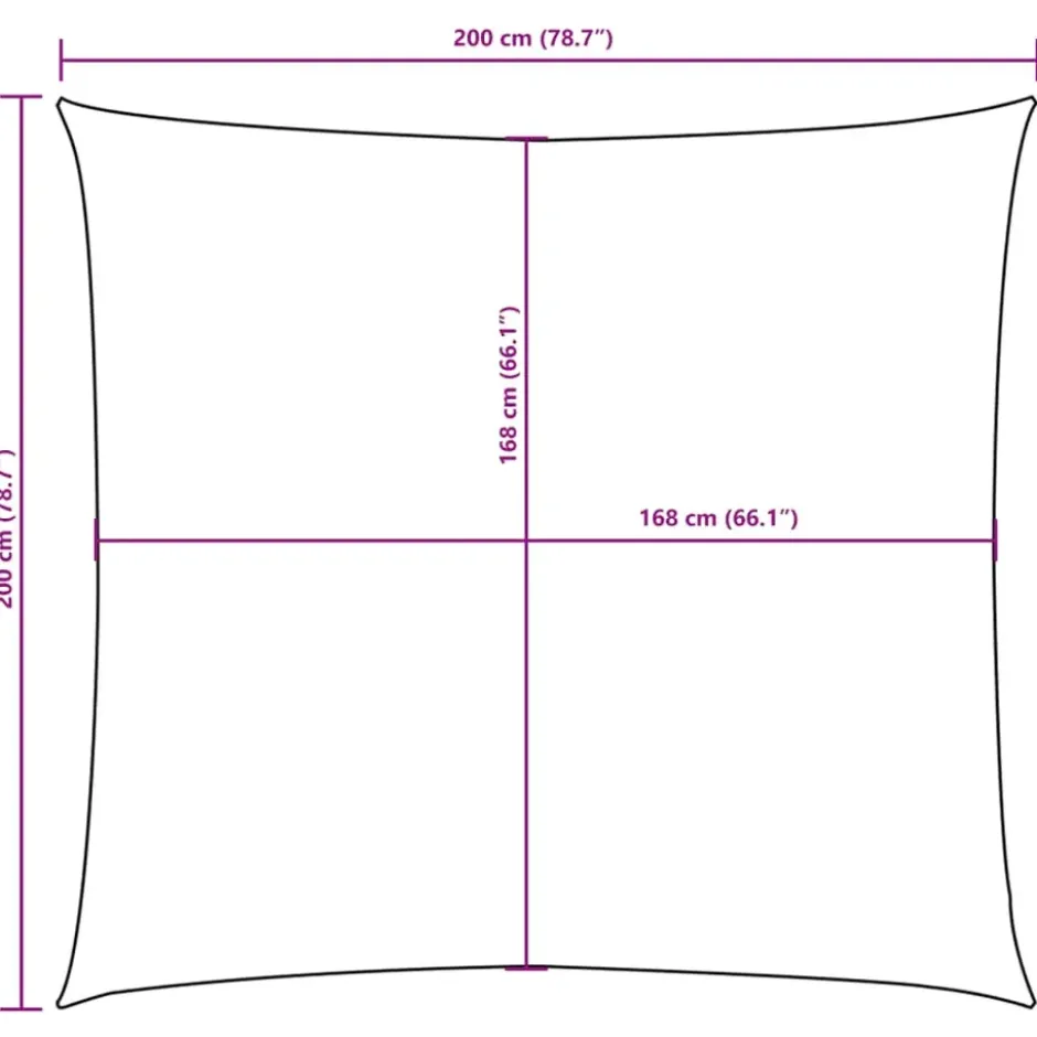 vidaXL - Zonnezeil - Beige - 2 x 2 m