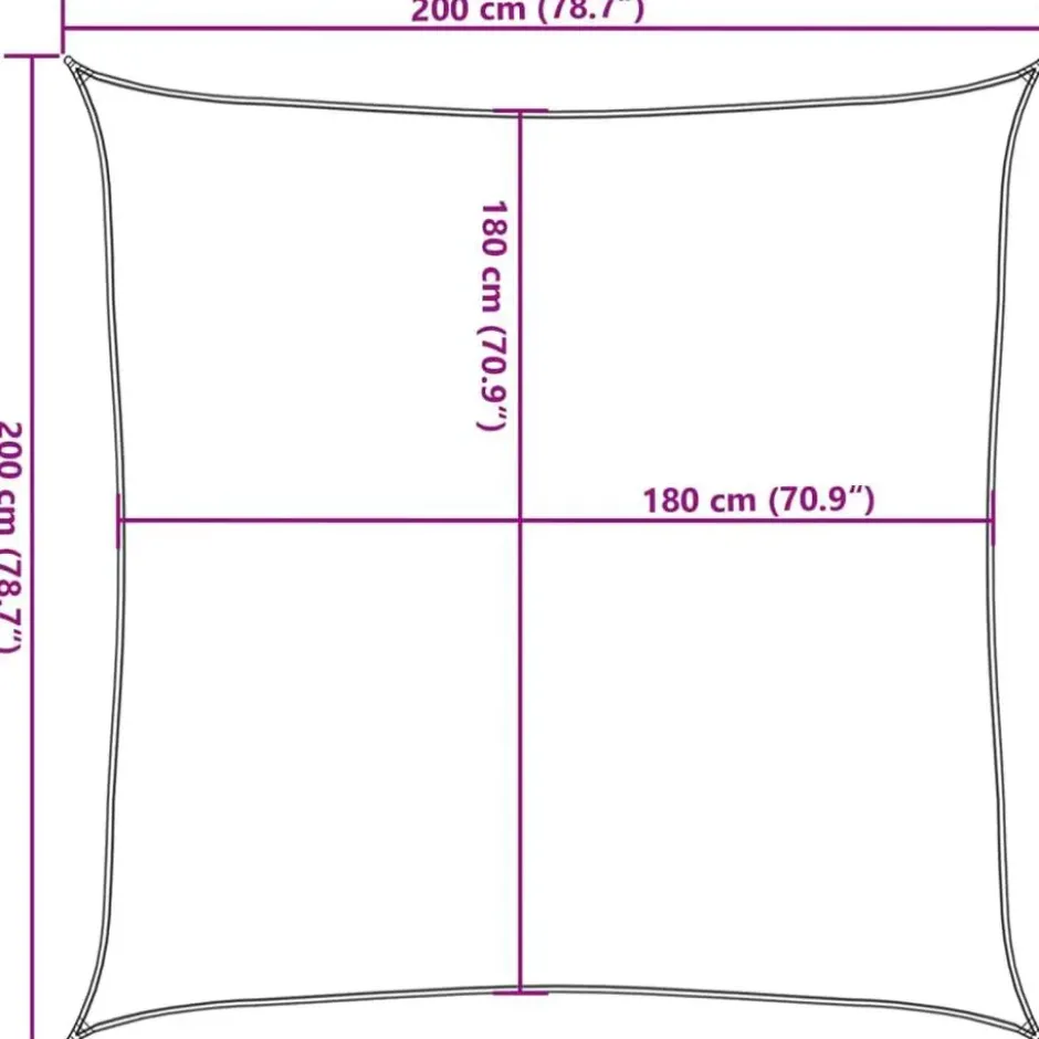 vidaXL - Zonnezeil - Beige - 2 x 2 m
