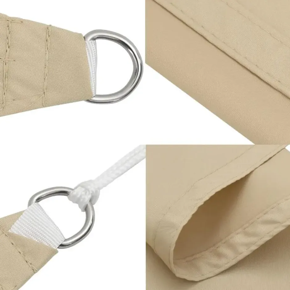 vidaXL - Zonnezeil - Beige - 3.5 x 3.5 x 4.9 m