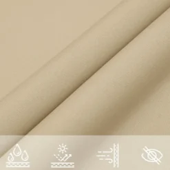 vidaXL - Zonnezeil - Beige - 5 x 5 x 5 m