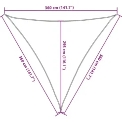 vidaXL - Zonnezeil - Wit - 3.6 x 3.6 x 3.6 m
