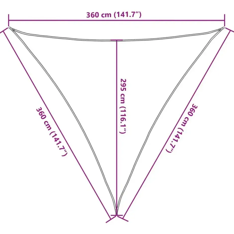 vidaXL - Zonnezeil - Wit - 3.6 x 3.6 x 3.6 m