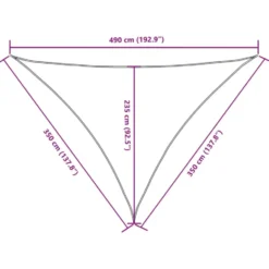 vidaXL - Zonnezeil - Zwart - 3.5 x 3.5 x 4.9 m