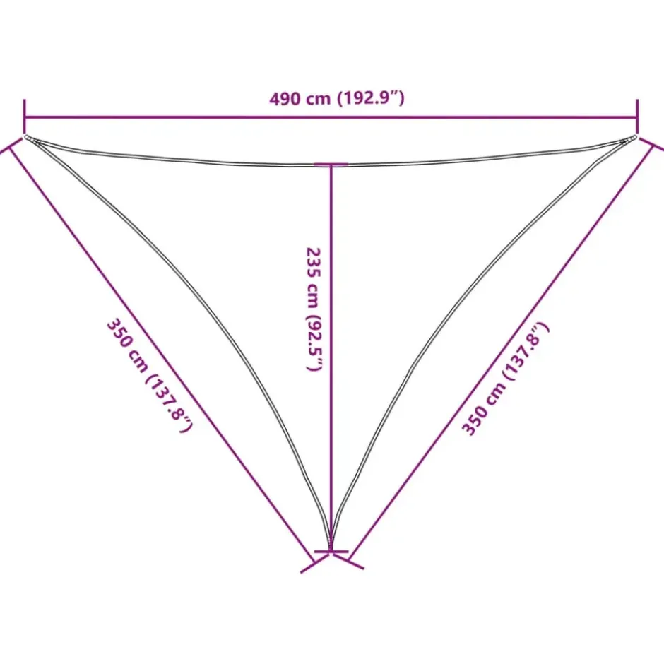 vidaXL - Zonnezeil - Zwart - 3.5 x 3.5 x 4.9 m