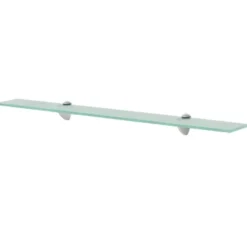 vidaXL - Zwevende Plank - Transparent - Glas - 80 x 20 cm