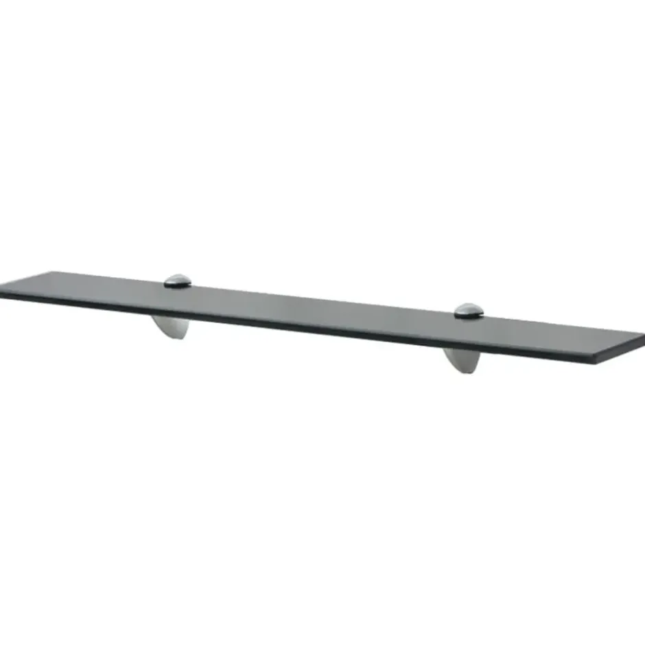 vidaXL - Zwevende Plank - Zwart - Glas - 70 x 10 cm