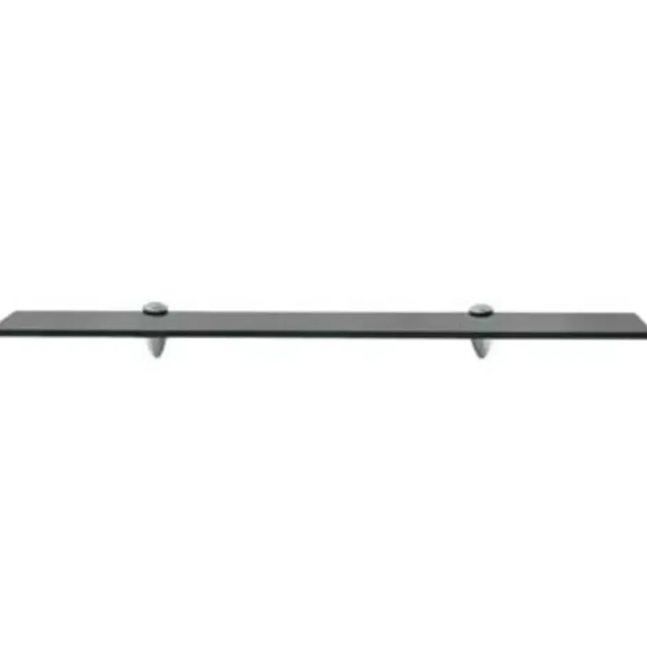 vidaXL - Zwevende Plank - Zwart - Glas - 70 x 10 cm
