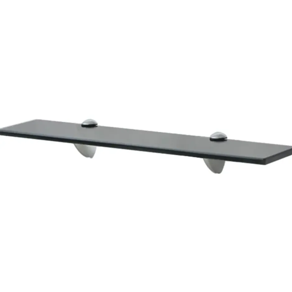 vidaXL - Zwevende Plank - Zwart - Glas - 50 x 10 cm