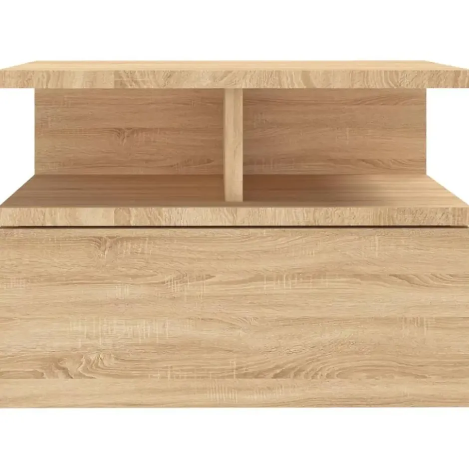 vidaXL - Zwevend Nachtkastje - Bruin - Bewerkt hout - 2 stuks