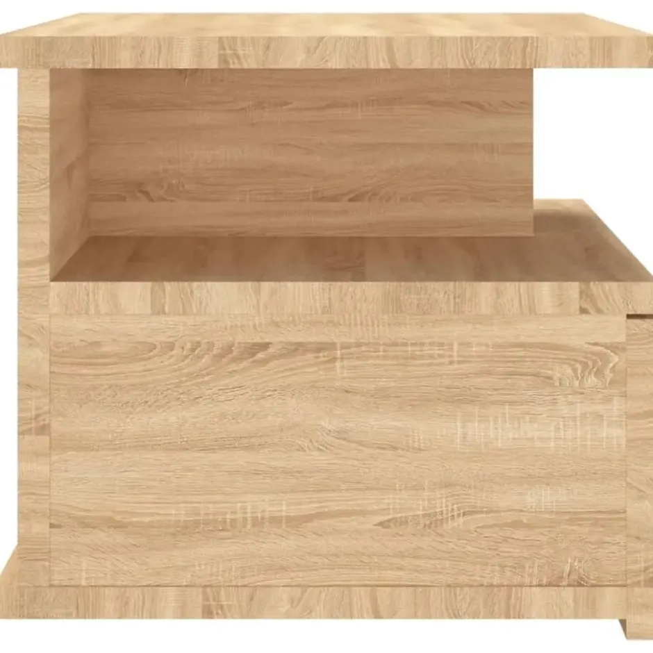 vidaXL - Zwevend Nachtkastje - Bruin - Bewerkt hout - 2 stuks