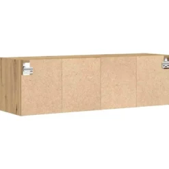 vidaXL - Zwevend TV-meubel met 2 deuren - Zwart eiken - 100x30x30 cm - 2 stuks