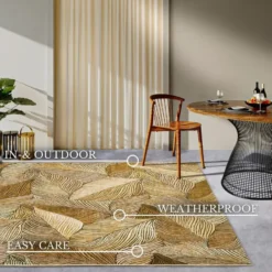 Villeroy & Boch Buitenkleed Eugene Goud Zwart - 120x180 CM