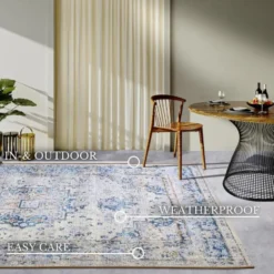 Villeroy & Boch Buitenkleed Vintage Creme Blauw - 160x235 CM
