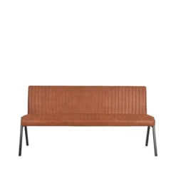Vine Interior Eetkamerbank Paisley Cognac Microvezel 175x62x86