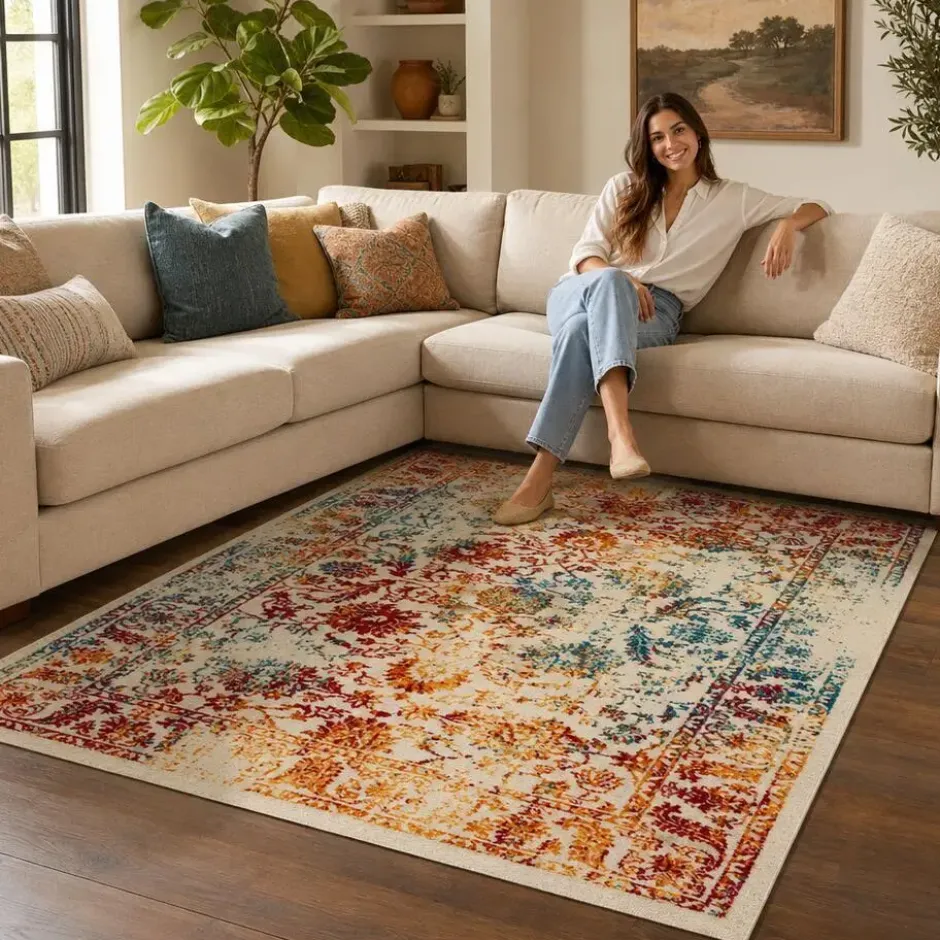 Vintage Van Gogh Vloerkleed Multi Laagpolig - 200x290 CM
