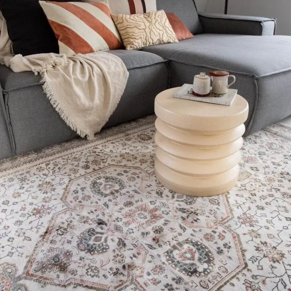 Vintage Vloerkleed Sivas Roze/Beige - Viscose - Tier - 240 x 170 cm