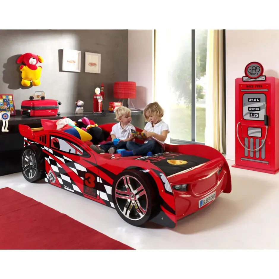 Vipack autobed Night Speeder - rood - 60,2x111x228,6 cm