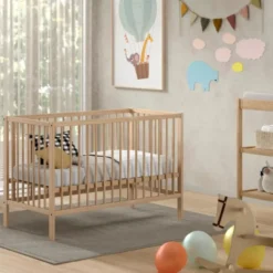 Vipack Babybed Dino - 60 x 120 cm - verstelbaar - dennenhout