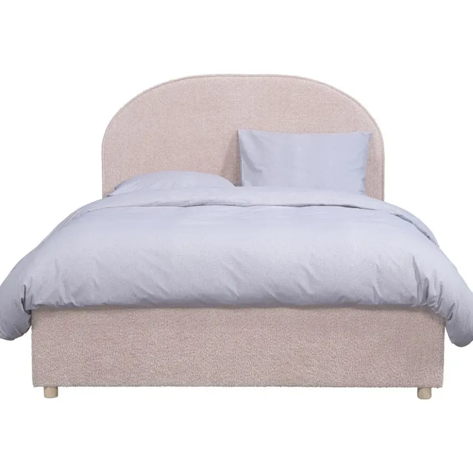 Vipack bed Moon met opbergruimte - roze - 140x200 cm