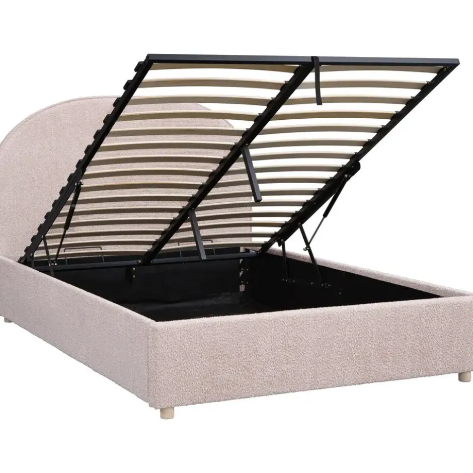 Vipack bed Moon met opbergruimte - roze - 140x200 cm