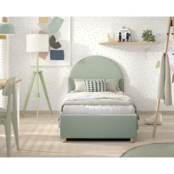 Vipack bed Moon met opbergruimte - mint - 90x200 cm
