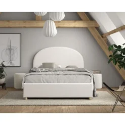 Vipack bed Moon met opbergruimte - wit - 140x200 cm