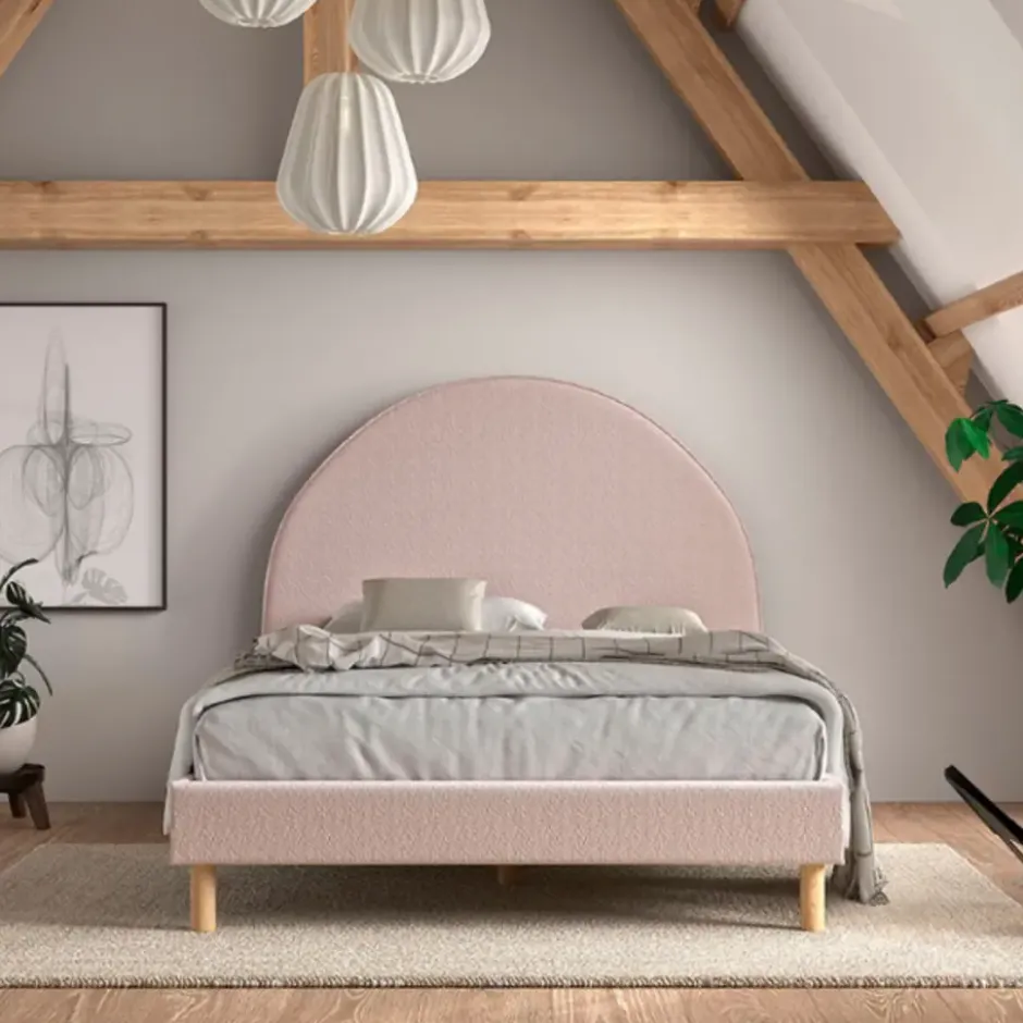 Vipack bed Moon - roze - 140x200 cm