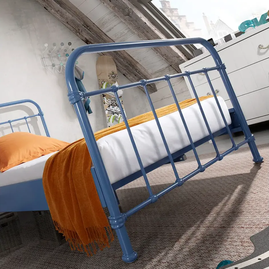 Vipack bed New York - blauw - 90x200 cm
