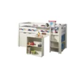 Vipack halfhoogslaper Pino met bureau - incl. kast - wit - 114x105x209,3 cm