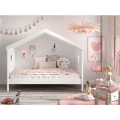 Vipack huisbed Amori zonder achterwand - wit - 90x200 cm