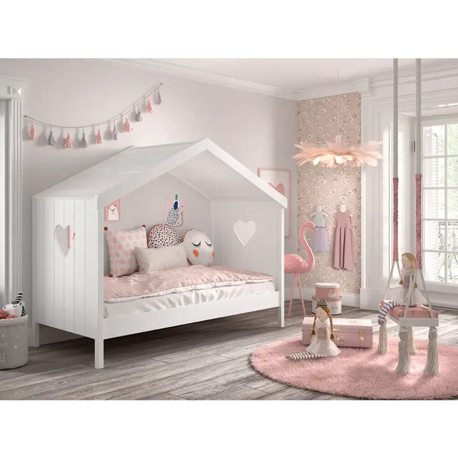 Vipack huisbed Amori zonder achterwand - wit - 90x200 cm