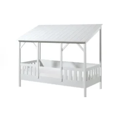 Vipack huisbed met wit dak - wit - 90x200 cm