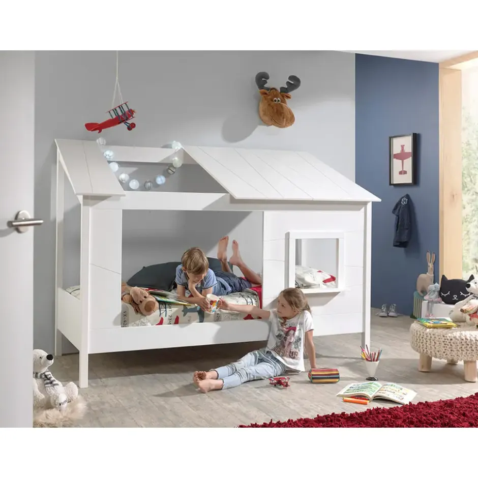 Vipack huisbed - wit - 90x200 cm