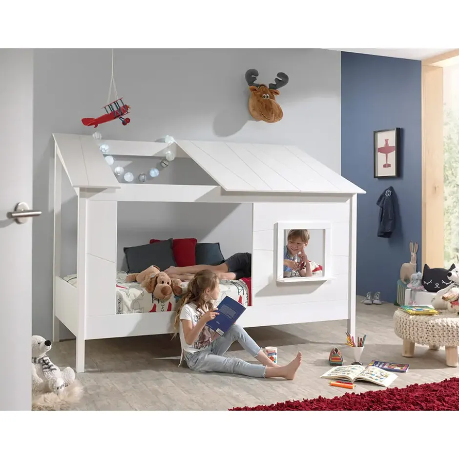 Vipack huisbed - wit - 90x200 cm