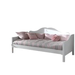 Vipack kajuitbed Amori met rolbed/opberglade - wit - 212x97x95 cm