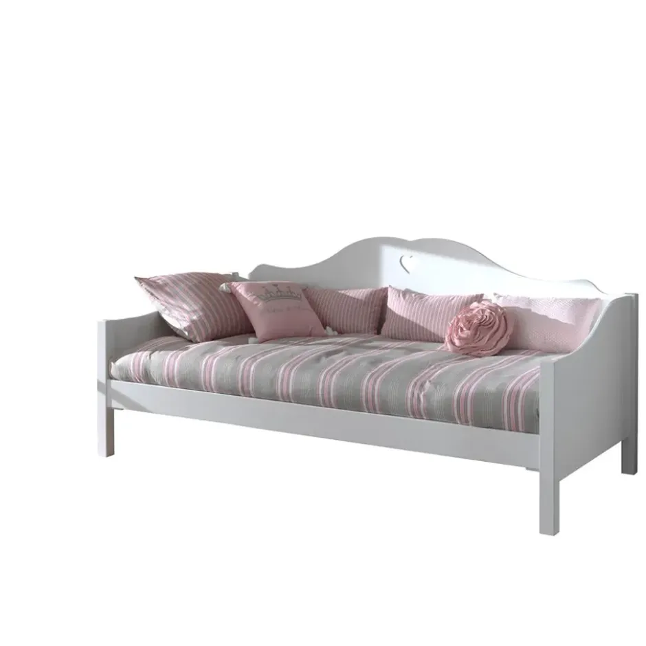Vipack kajuitbed Amori met rolbed/opberglade - wit - 212x97x95 cm