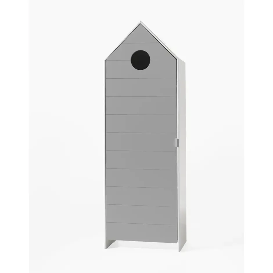 Vipack kledingkast Casimi 1 deurs - grijs - 171,5x57,6x37 cm