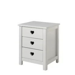 Vipack nachtkastje Amori - 3 lades - wit