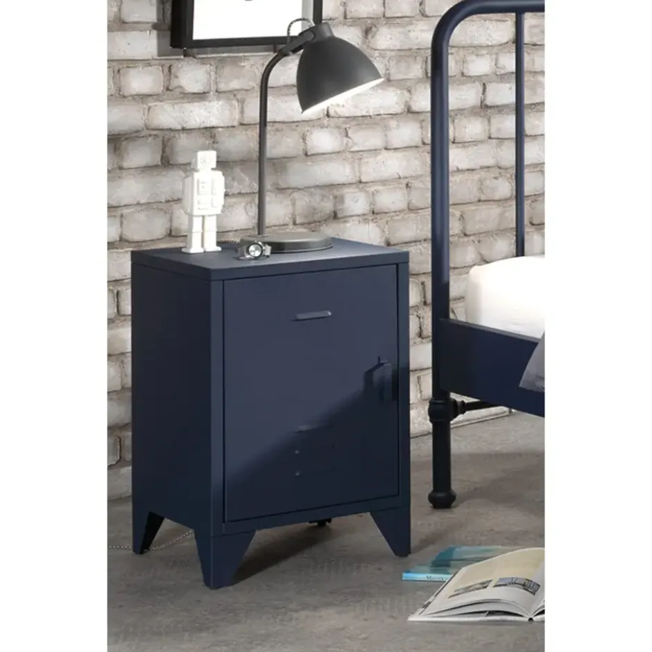 Vipack nachtkastje Bronxx - denim blauw