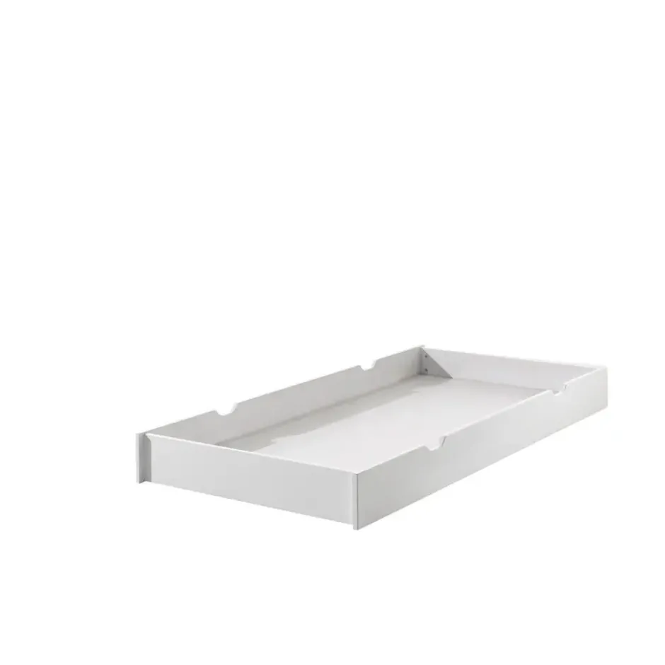 Vipack rolbed Erik op wielen - wit - 18,5x94x199 cm