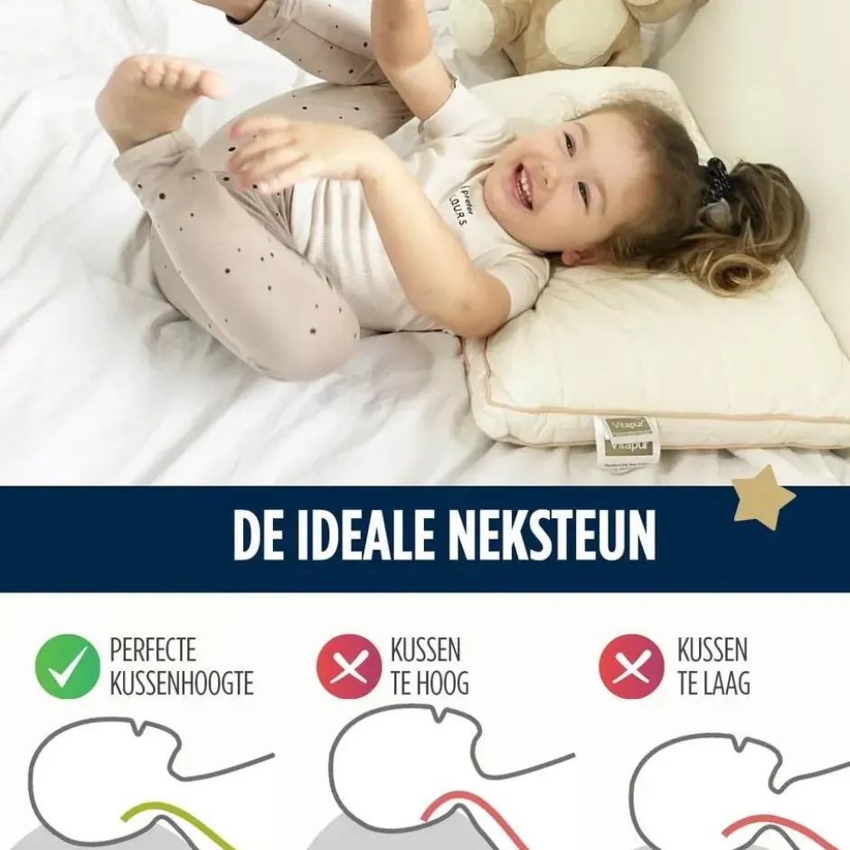 Vitapur Kinderdekbed 140x200 cm - kinderkussen 40x60 cm