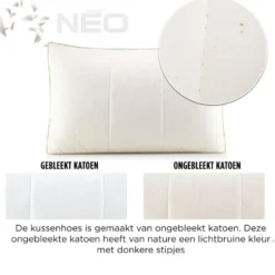 Vitapur Kinderkussen - Traagschuim vulling - 40x60 cm - 2 stuks