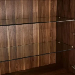 Vitrinekast190cm - Bruin Eikenhout - 110x45x190cm