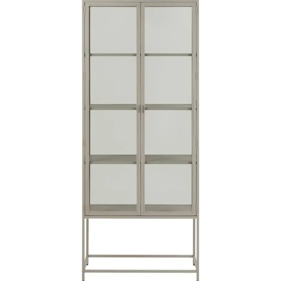 Vitrinekast - Grijs - 77x35x186cm - Varven