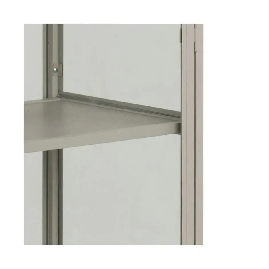 Vitrinekast - Grijs - 77x35x186cm - Varven