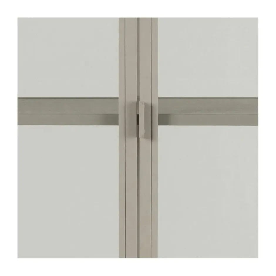 Vitrinekast - Grijs - 77x35x186cm - Varven
