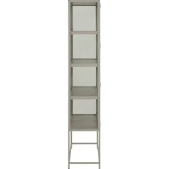 Vitrinekast - Grijs - 77x35x186cm - Varven