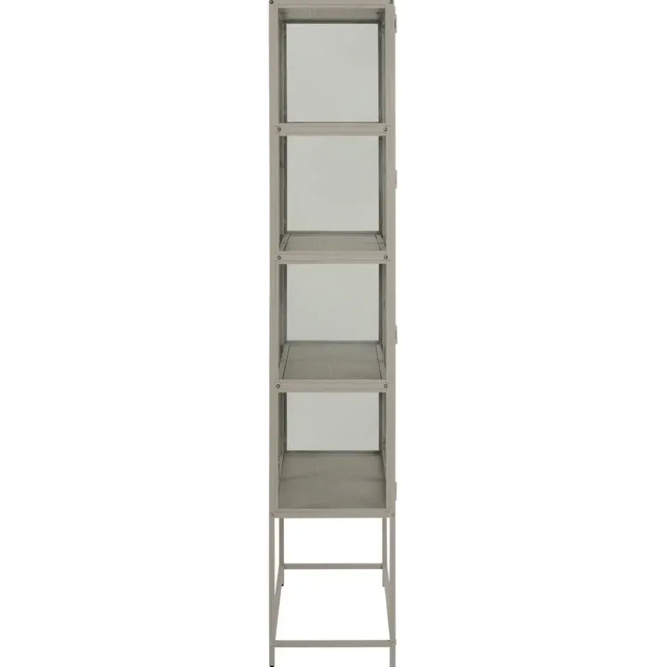 Vitrinekast - Grijs - 77x35x186cm - Varven